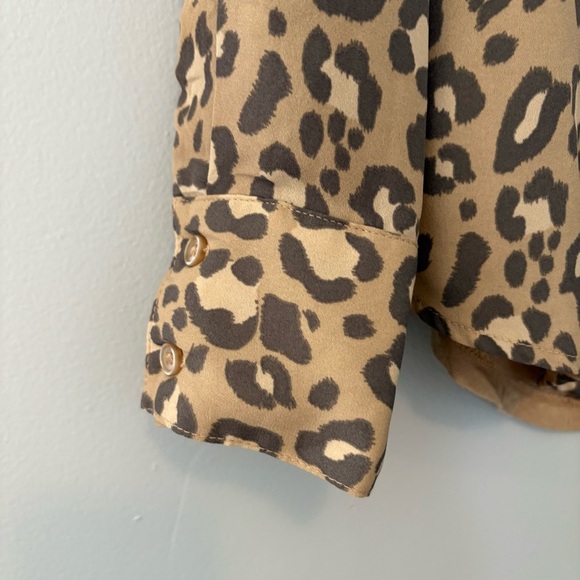 A New Day Leopard Print Long Sleeve Blouse (Size S) - Picture 5 of 9
